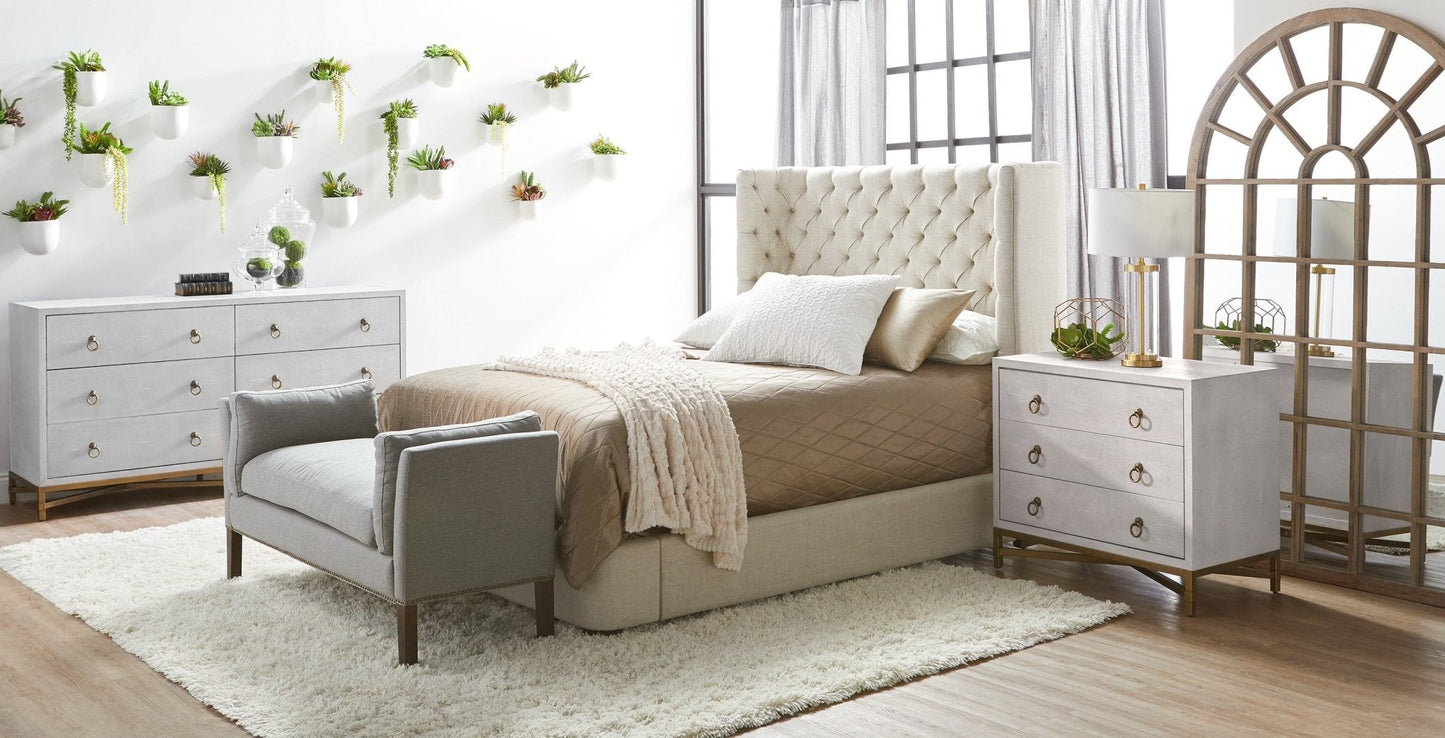 Comodino a 3 cassetti GlenEllyn Shagreen