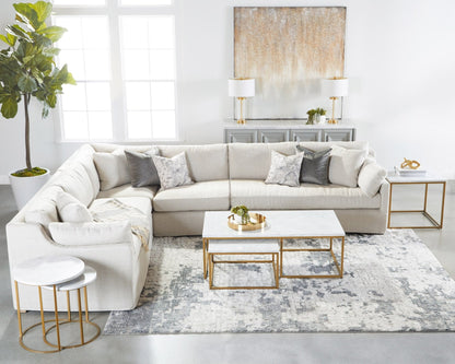 Poltrona angolare sfoderabile Maud Modular con bracciolo inclinato