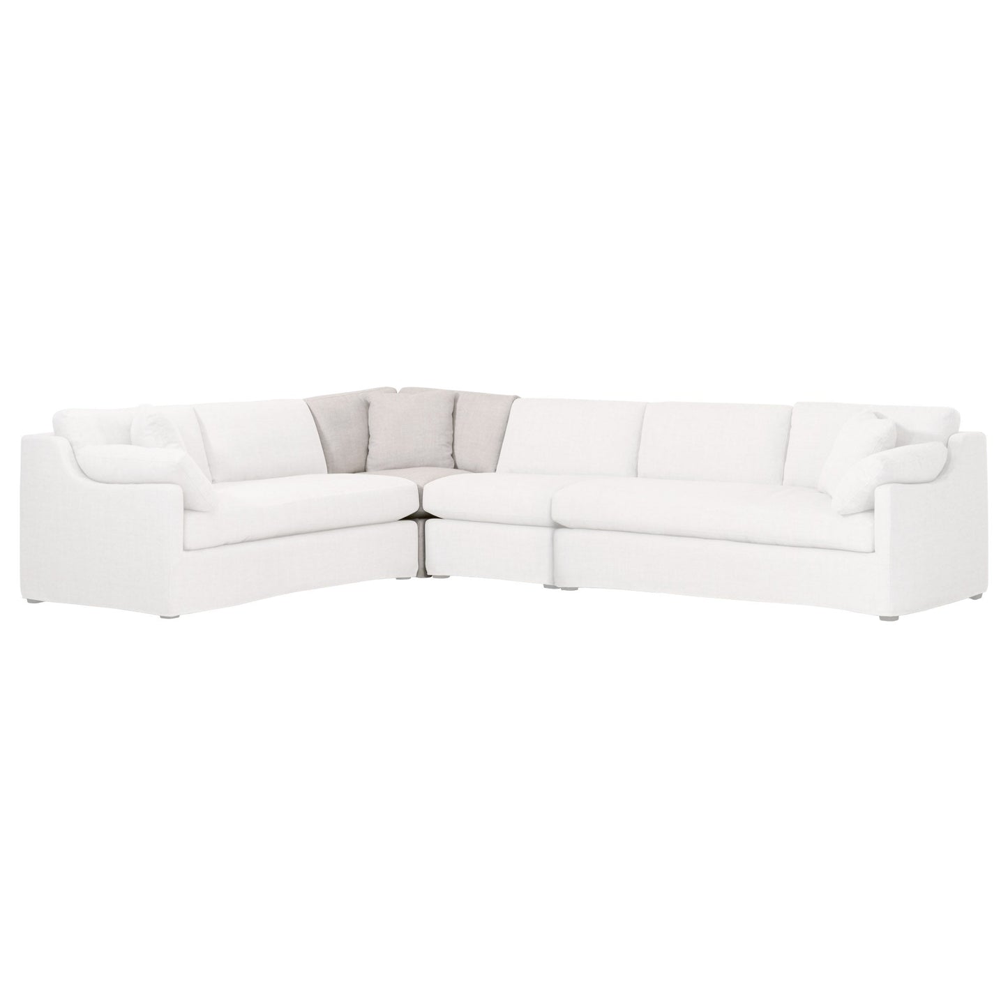 Poltrona angolare sfoderabile Maud Modular con bracciolo inclinato