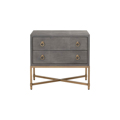 Comodino a 2 cassetti GlenEllyn Shagreen