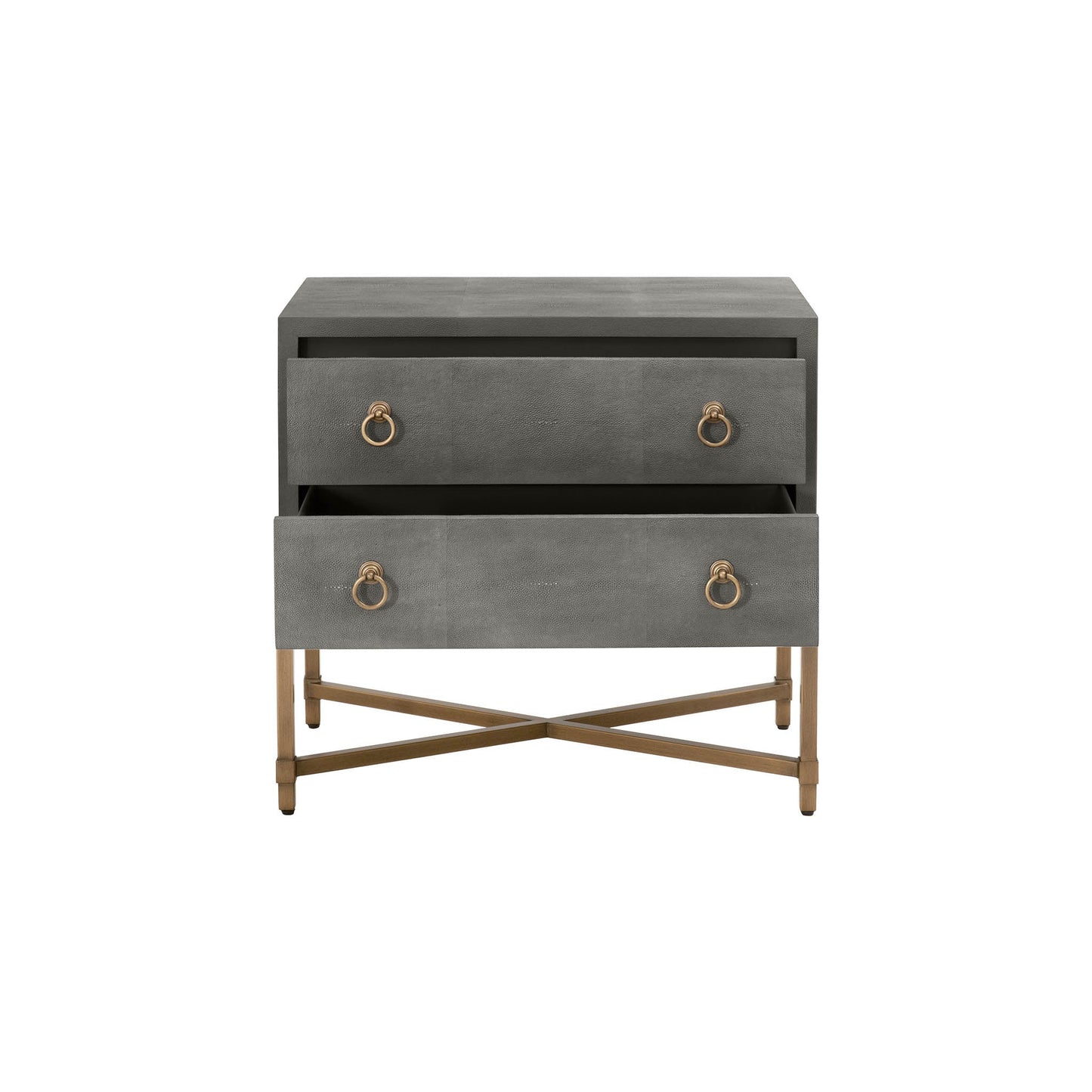 Comodino a 2 cassetti GlenEllyn Shagreen