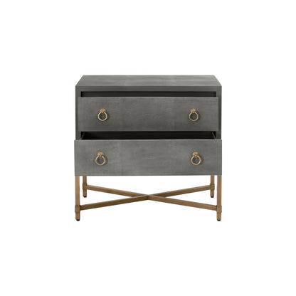 Comodino a 2 cassetti GlenEllyn Shagreen