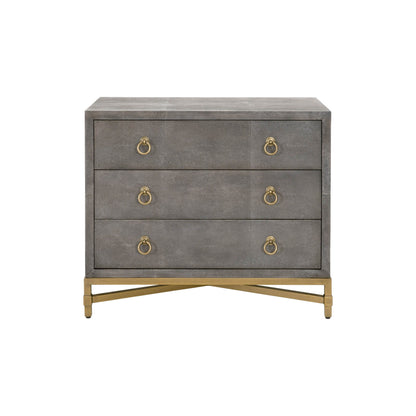 Comodino a 3 cassetti GlenEllyn Shagreen