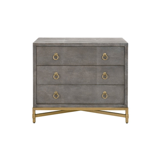 Comodino a 3 cassetti GlenEllyn Shagreen