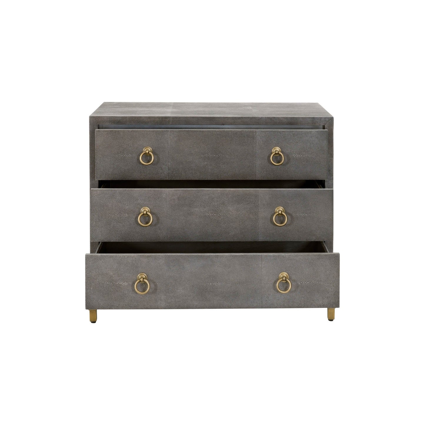 Comodino a 3 cassetti GlenEllyn Shagreen