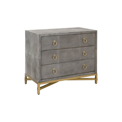 Comodino a 3 cassetti GlenEllyn Shagreen