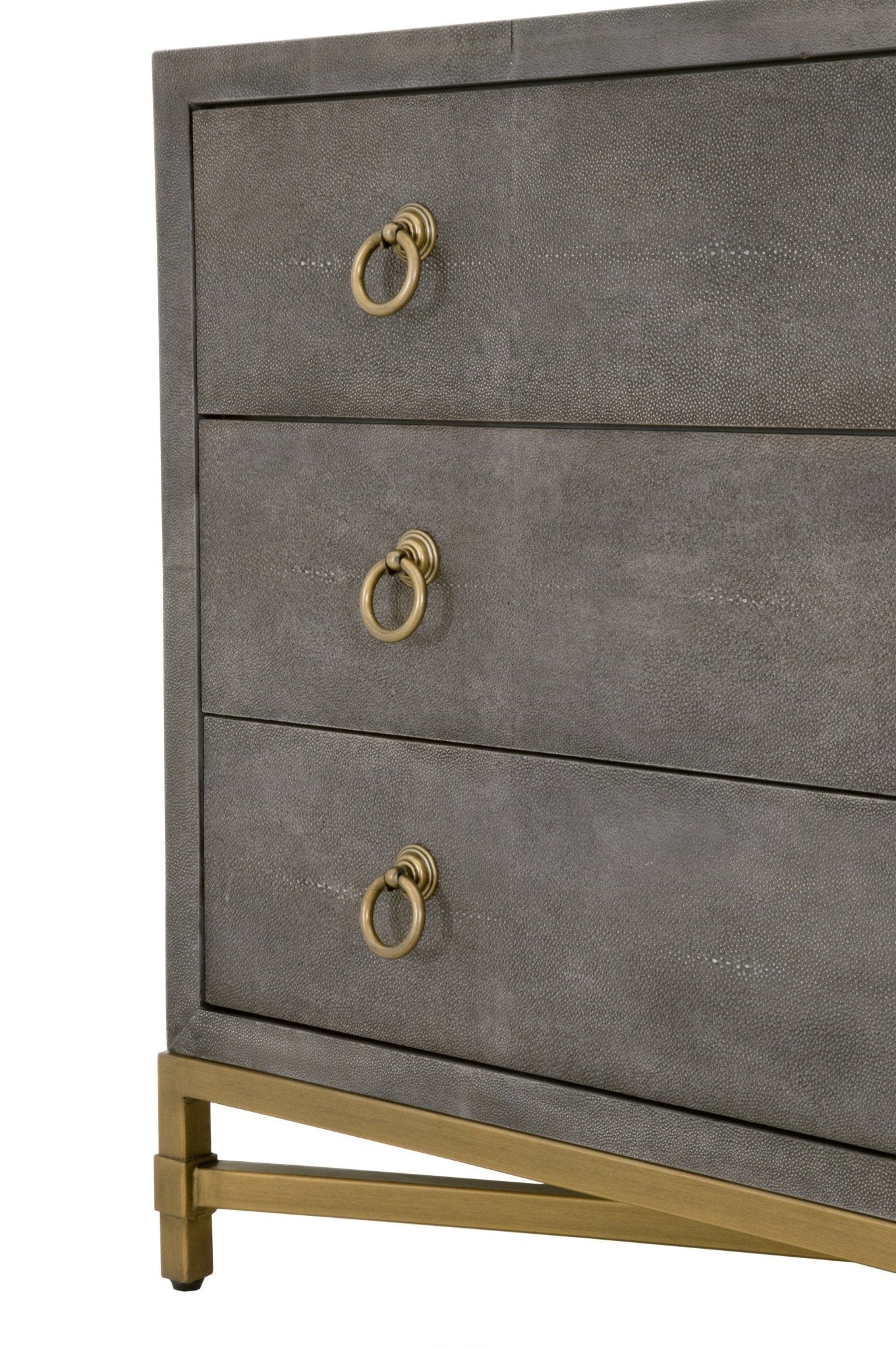 Comodino a 3 cassetti GlenEllyn Shagreen
