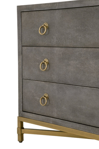 Comodino a 3 cassetti GlenEllyn Shagreen
