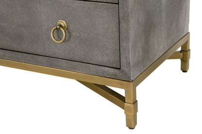 Comodino a 3 cassetti GlenEllyn Shagreen