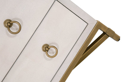Comodino a 3 cassetti GlenEllyn Shagreen