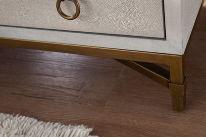 Comodino a 3 cassetti GlenEllyn Shagreen