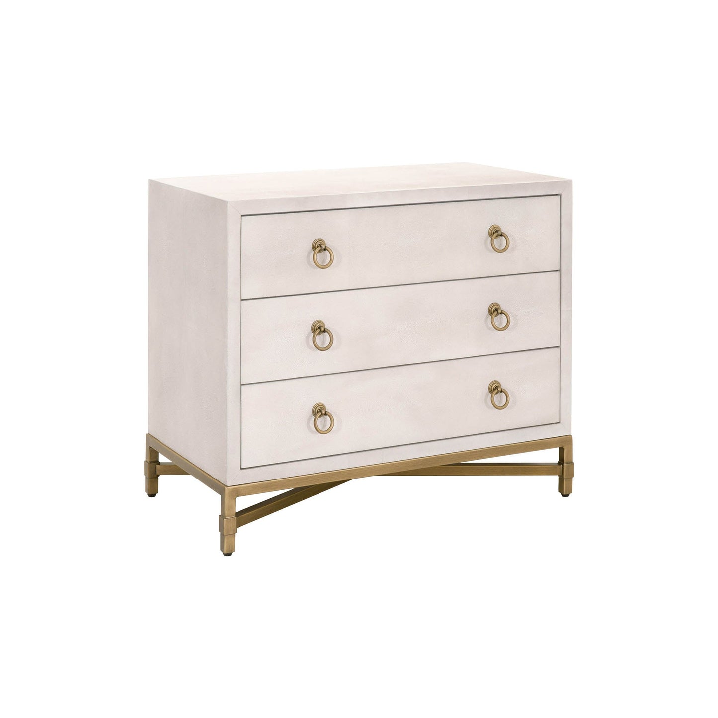 Comodino a 3 cassetti GlenEllyn Shagreen