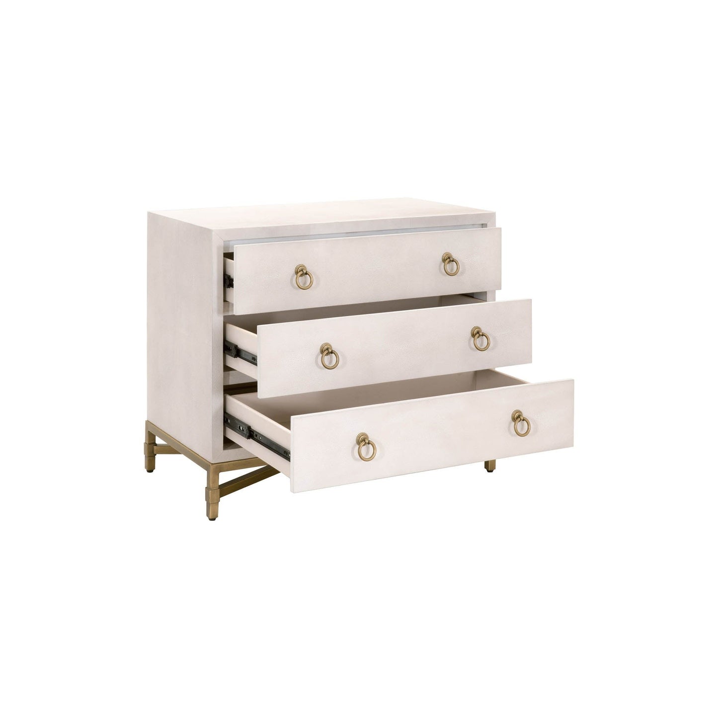Comodino a 3 cassetti GlenEllyn Shagreen