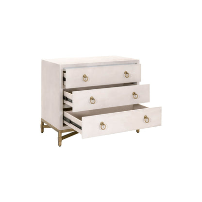 Comodino a 3 cassetti GlenEllyn Shagreen