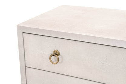 Comodino a 3 cassetti GlenEllyn Shagreen