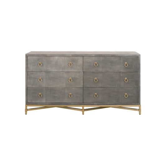 Cassettiera doppia a 6 cassetti GlenEllyn Shagreen