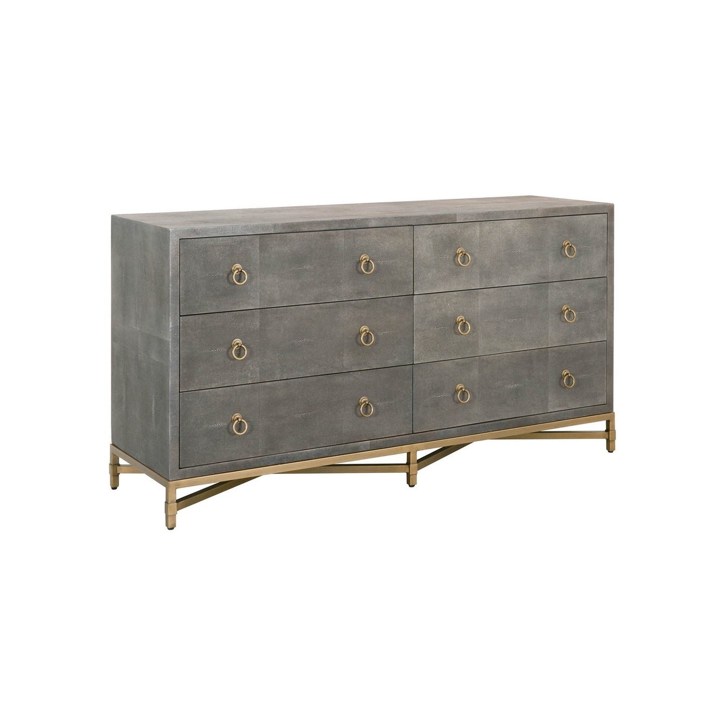 Cassettiera doppia a 6 cassetti GlenEllyn Shagreen