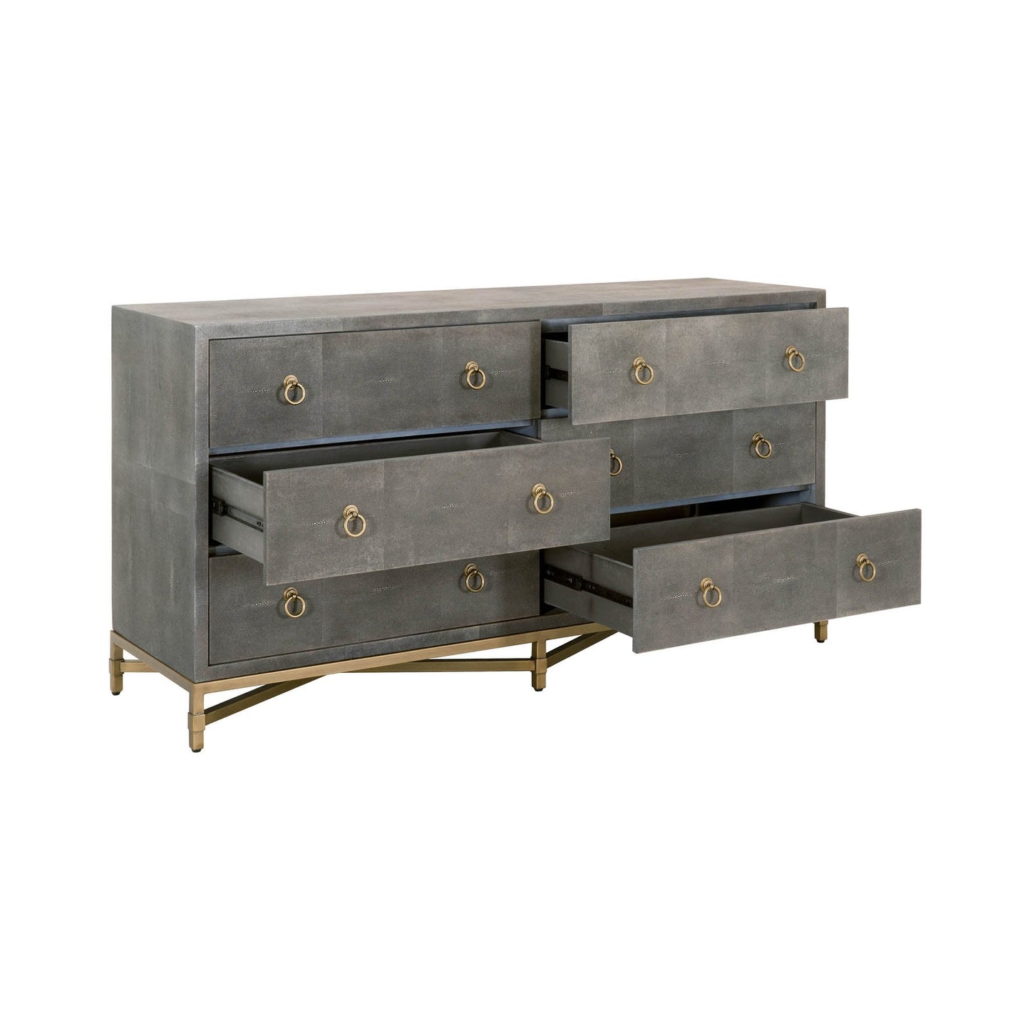 Cassettiera doppia a 6 cassetti GlenEllyn Shagreen